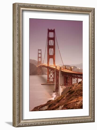 Golden Gate, Smokey Evening-Vincent James-Framed Photographic Print