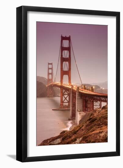 Golden Gate, Smokey Evening-Vincent James-Framed Photographic Print