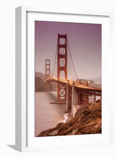 Golden Gate, Smokey Evening-Vincent James-Framed Photographic Print