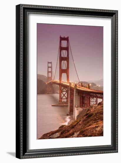 Golden Gate, Smokey Evening-Vincent James-Framed Photographic Print