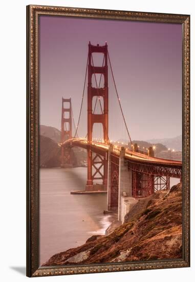 Golden Gate, Smokey Evening-Vincent James-Framed Photographic Print