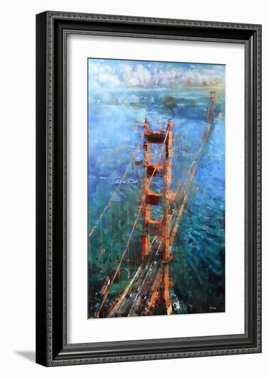 Golden Gate Sun-Mark Lague-Framed Art Print