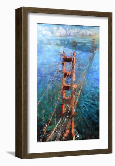 Golden Gate Sun-Mark Lague-Framed Art Print