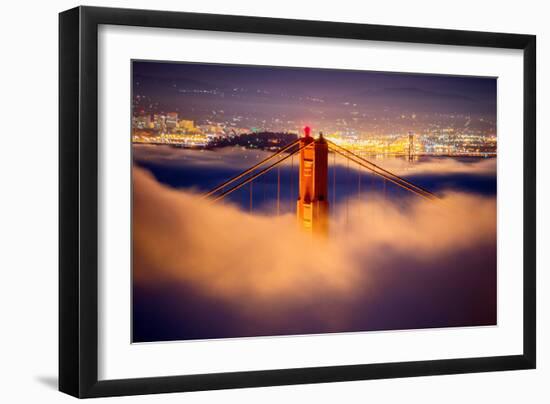 Golden Gate Tower and Low Fog and San Francisco, California-Vincent James-Framed Photographic Print