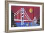 Golden Gate-Design Turnpike-Framed Giclee Print