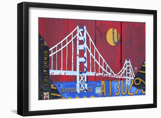 Golden Gate-Design Turnpike-Framed Giclee Print