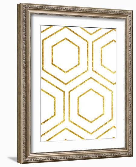 Golden Geo-Sheldon Lewis-Framed Art Print
