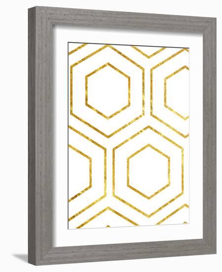 Golden Geo-Sheldon Lewis-Framed Art Print