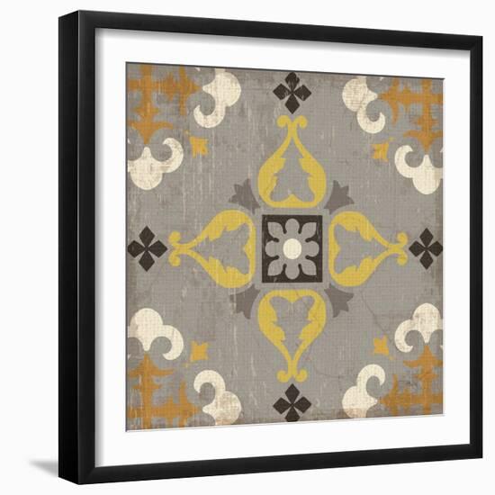 Golden Glow Square VIII-Pela Design-Framed Art Print