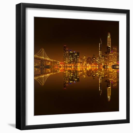 Golden heart of San Francisco-Marco Carmassi-Framed Photographic Print