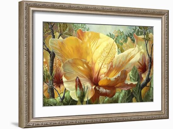 Golden Hibiscus-Elizabeth Horning-Framed Giclee Print