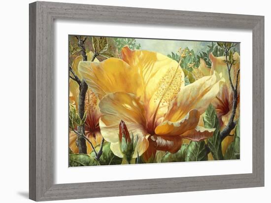 Golden Hibiscus-Elizabeth Horning-Framed Giclee Print