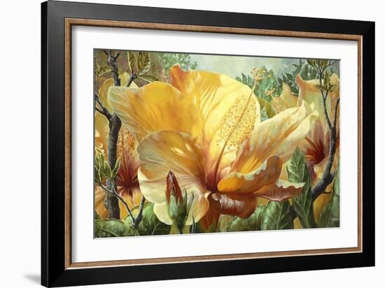 Golden Hibiscus-Elizabeth Horning-Framed Giclee Print