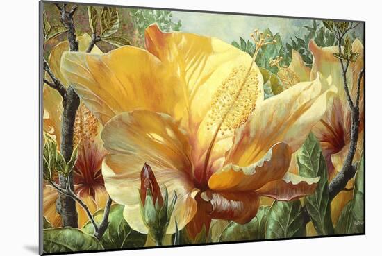 Golden Hibiscus-Elizabeth Horning-Mounted Giclee Print