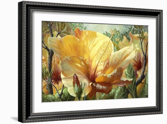 Golden Hibiscus-Elizabeth Horning-Framed Giclee Print