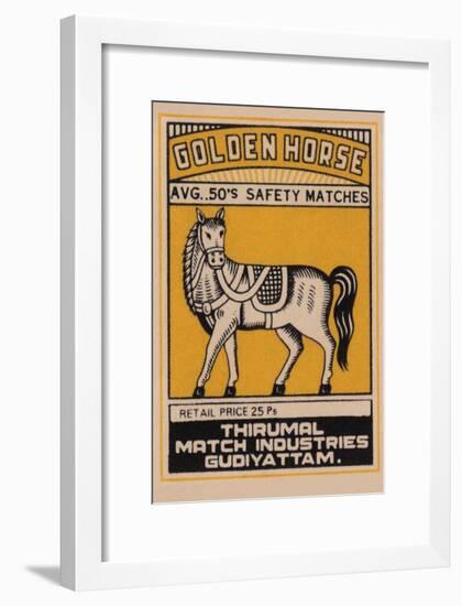 Golden Horse Avg. 50's Safety Matches-null-Framed Art Print