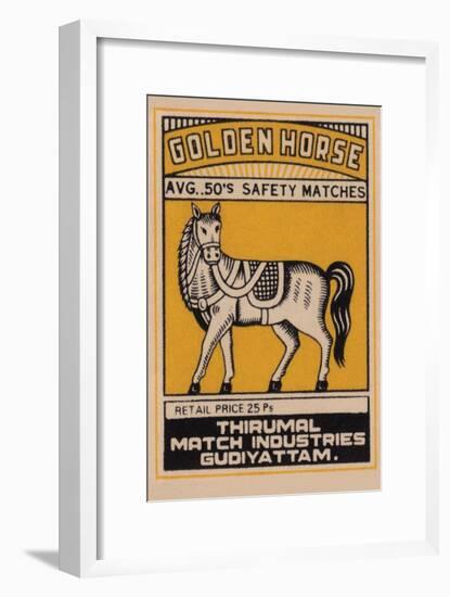 Golden Horse Avg. 50's Safety Matches-null-Framed Art Print