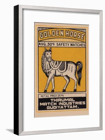 Golden Horse Avg. 50's Safety Matches-null-Framed Art Print