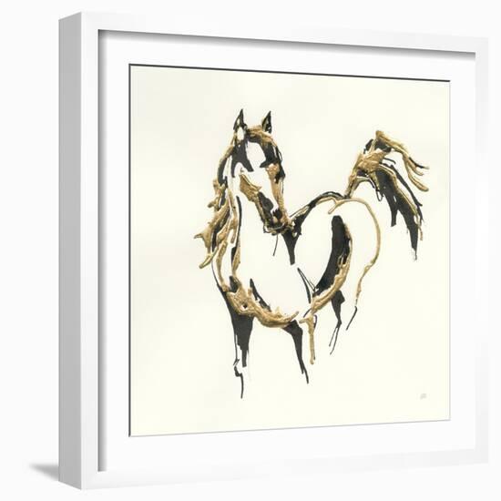 Golden Horse VII-Chris Paschke-Framed Art Print