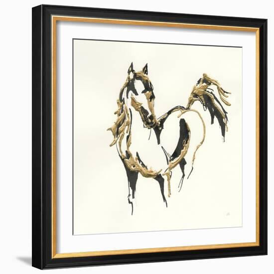 Golden Horse VII-Chris Paschke-Framed Art Print