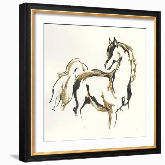 Golden Horse VIII-Chris Paschke-Framed Art Print