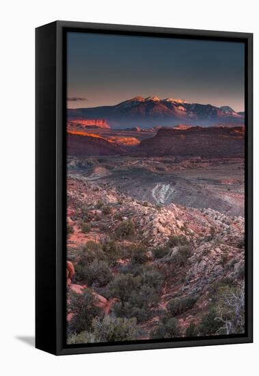 Golden hour at Arches National Park-Belinda Shi-Framed Premier Image Canvas