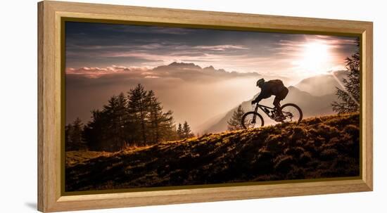 Golden Hour Biking-Sandi Bertoncelj-Framed Premier Image Canvas