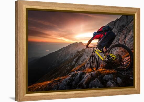 Golden Hour High Alpine Ride-Sandi Bertoncelj-Framed Premier Image Canvas