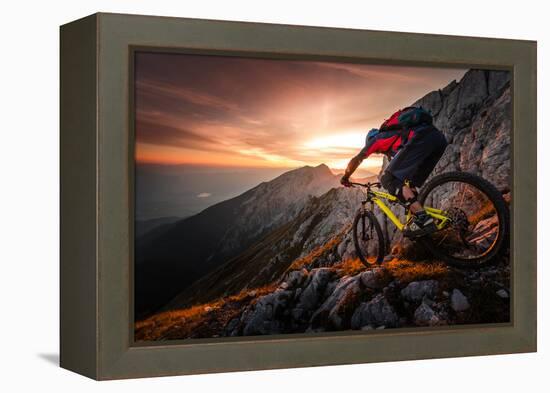 Golden Hour High Alpine Ride-Sandi Bertoncelj-Framed Premier Image Canvas