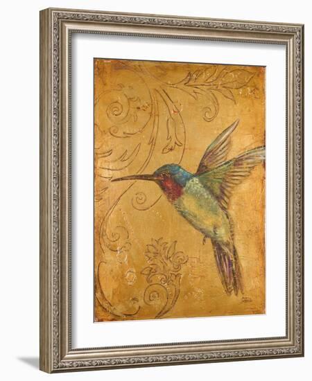 Golden Hummingbird II-Patricia Pinto-Framed Art Print