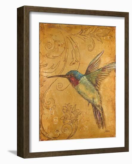 Golden Hummingbird II-Patricia Pinto-Framed Art Print