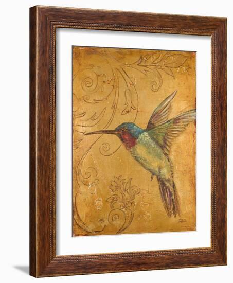 Golden Hummingbird II-Patricia Pinto-Framed Art Print