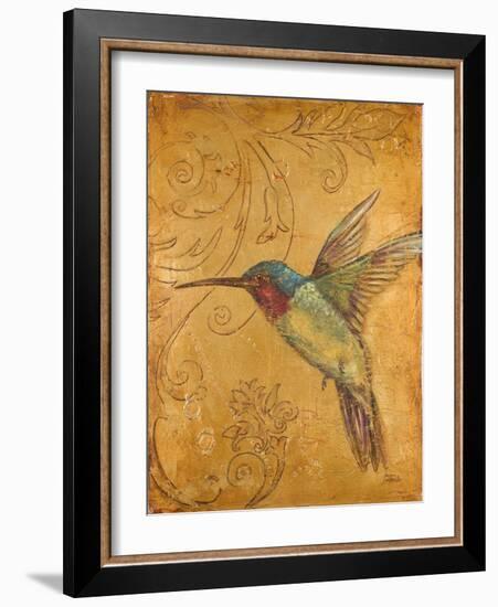 Golden Hummingbird II-Patricia Pinto-Framed Art Print