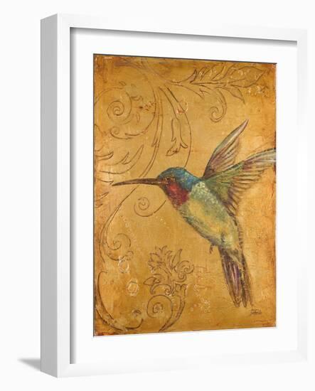 Golden Hummingbird II-Patricia Pinto-Framed Art Print