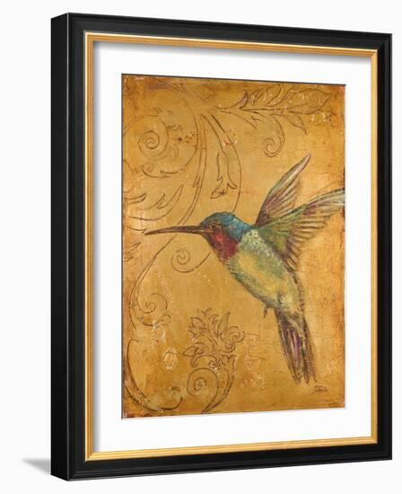 Golden Hummingbird II-Patricia Pinto-Framed Art Print