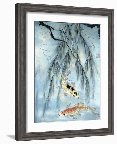 Golden Koi-Nan Rae-Framed Art Print