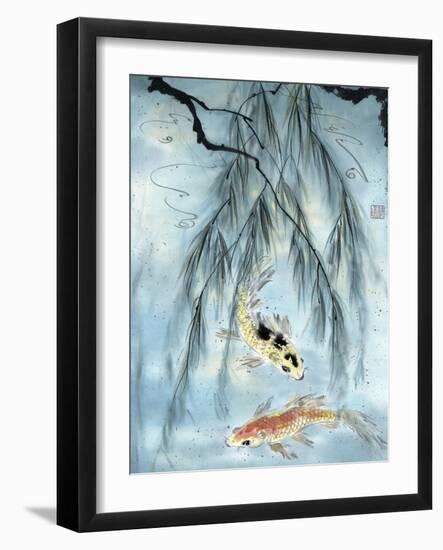 Golden Koi-Nan Rae-Framed Art Print