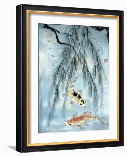 Golden Koi-Nan Rae-Framed Art Print