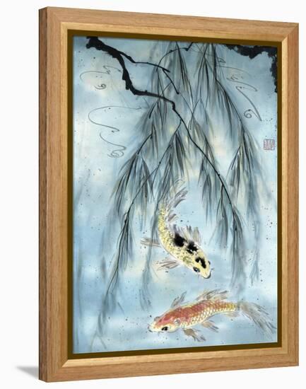 Golden Koi-Nan Rae-Framed Stretched Canvas