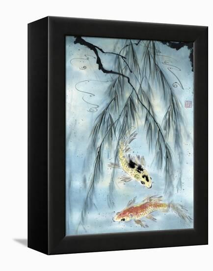 Golden Koi-Nan Rae-Framed Stretched Canvas