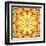 Golden Labyrinth With Flame. High Resolution 3D Image-oneo-Framed Art Print