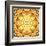 Golden Labyrinth With Flame. High Resolution 3D Image-oneo-Framed Art Print