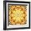 Golden Labyrinth With Flame. High Resolution 3D Image-oneo-Framed Art Print