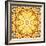 Golden Labyrinth With Flame. High Resolution 3D Image-oneo-Framed Art Print