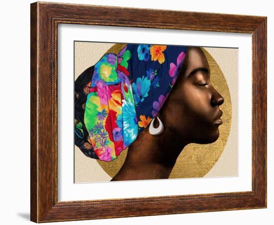 Golden Lady I-Alonzo Saunders-Framed Art Print