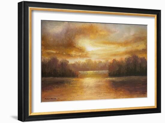 Golden Lake Glow II-Michael Marcon-Framed Art Print