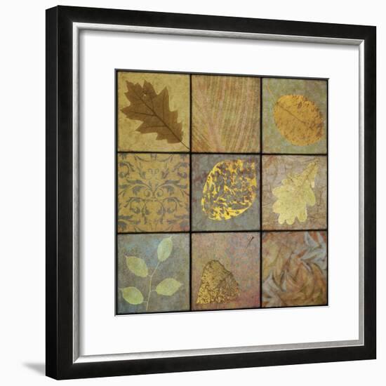 Golden Leaves Nine Square-Cora Niele-Framed Photographic Print