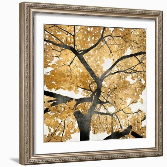 Golden Leaves-Kate Bennett-Framed Art Print