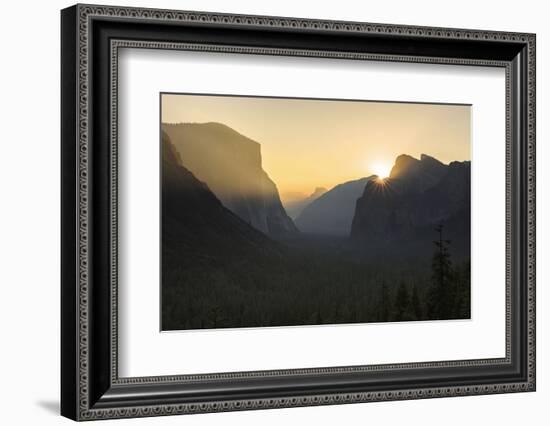 Golden Light in the Yosemite National Park, California-Marco Isler-Framed Photographic Print