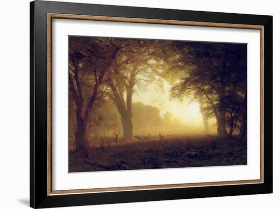 Golden Light of California-Albert Bierstadt-Framed Giclee Print